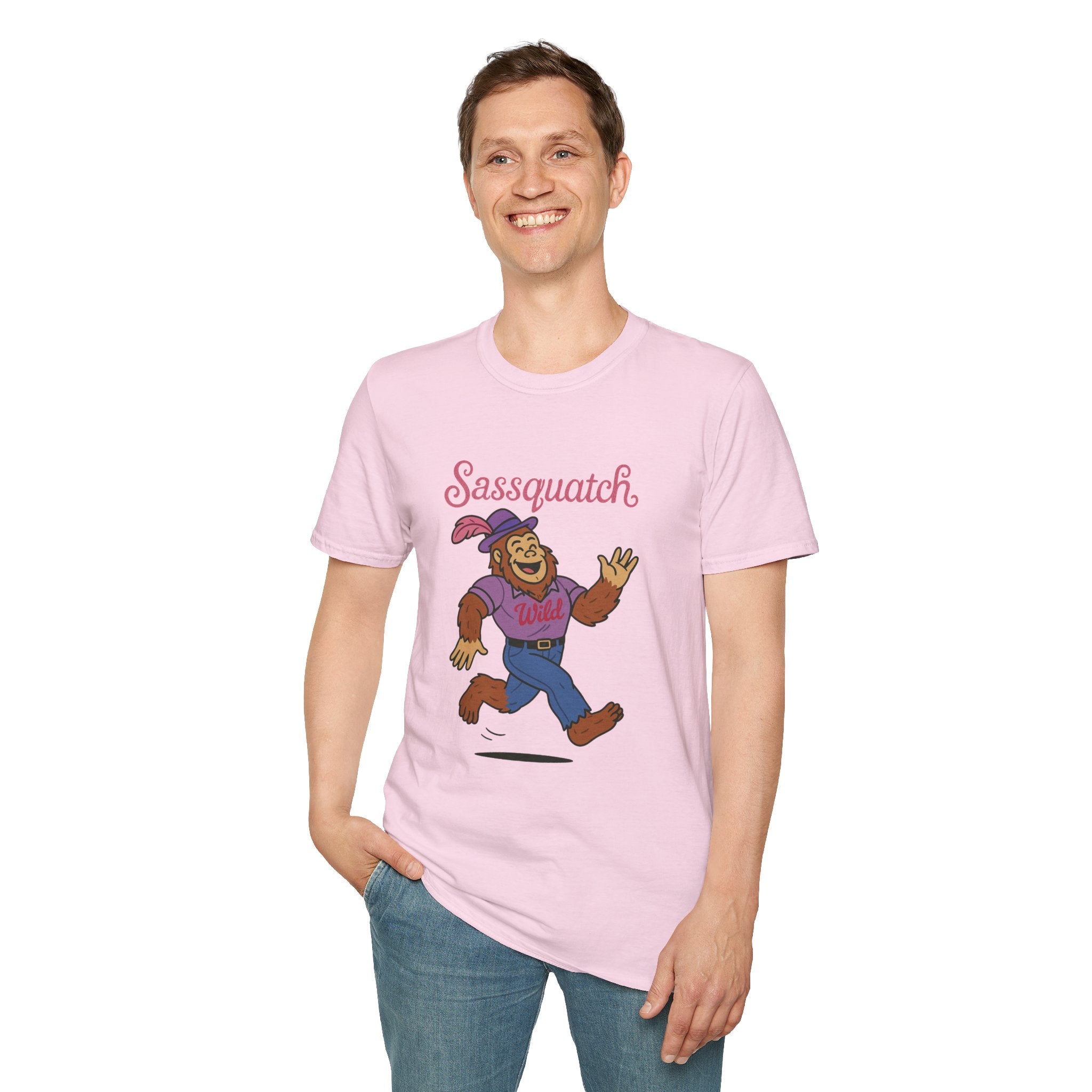Sassquatch Unisex T-Shirt, Funny Sasquatch Shirt with Sassy Flair, Comedy Parody Tee, Wordplay Design, Bigfoot Graphic Shirt