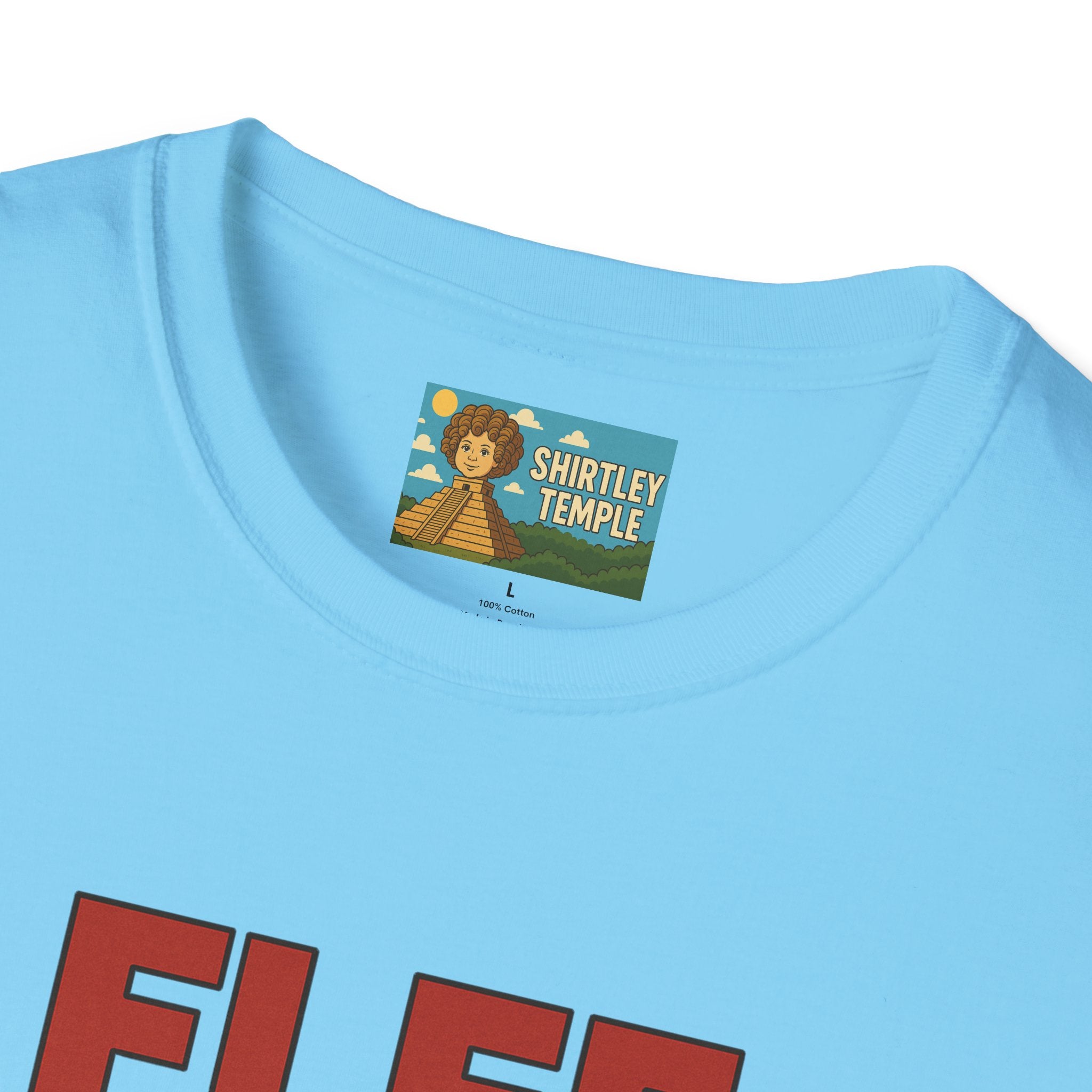 Flee funny shirt pun wordplay Flea red hot chili peppers running away fleeing