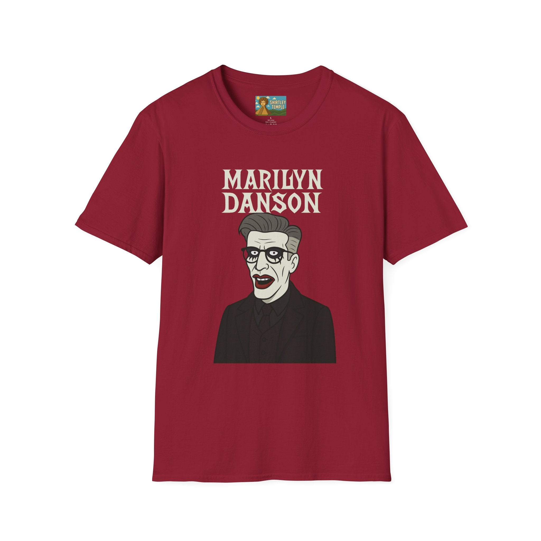 Marilyn Danson Funny Shirt, Mashup Tribute Tee, Parody Comedy Gift, Unisex Softstyle T-Shirt, Marilyn Manson Ted Danson