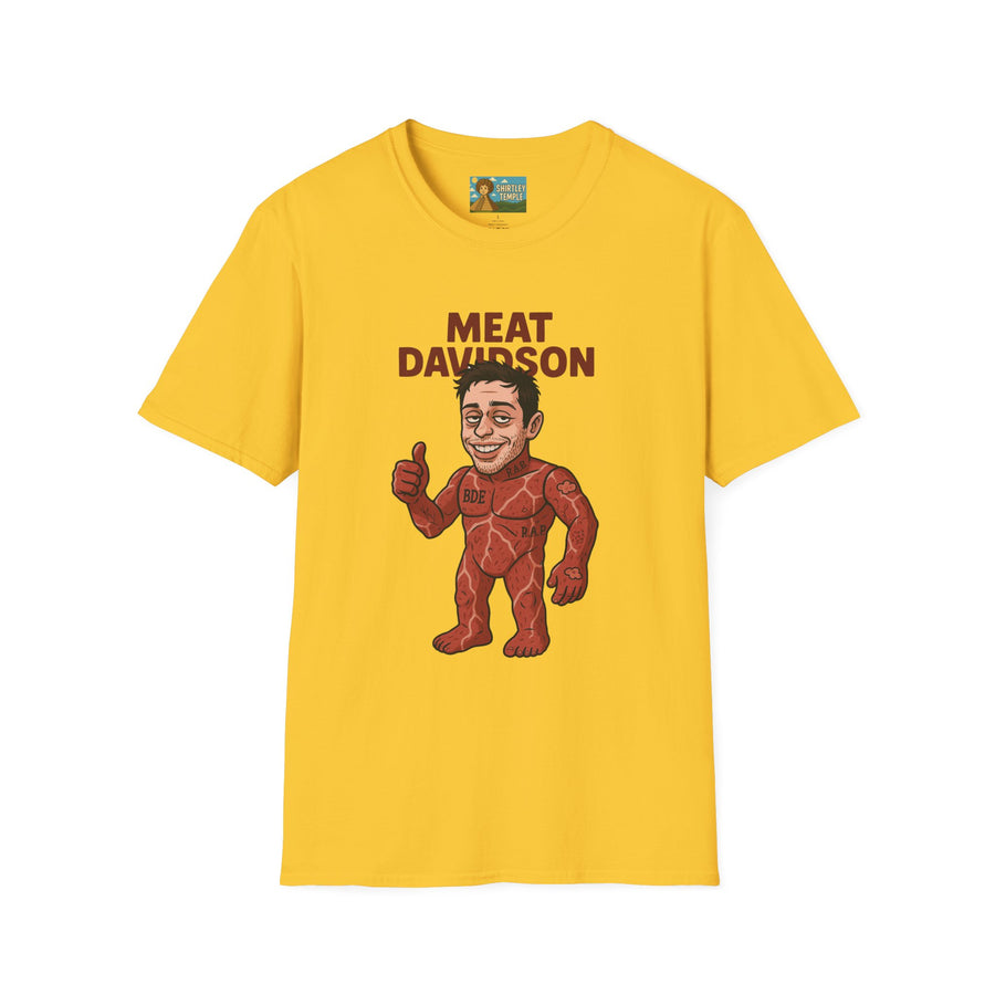 Meat Davidson Funny T-Shirt, Pete Davidson Parody Shirt, Comedian Mashup Tee, Unisex Humor Top, Comedy Fan Gift