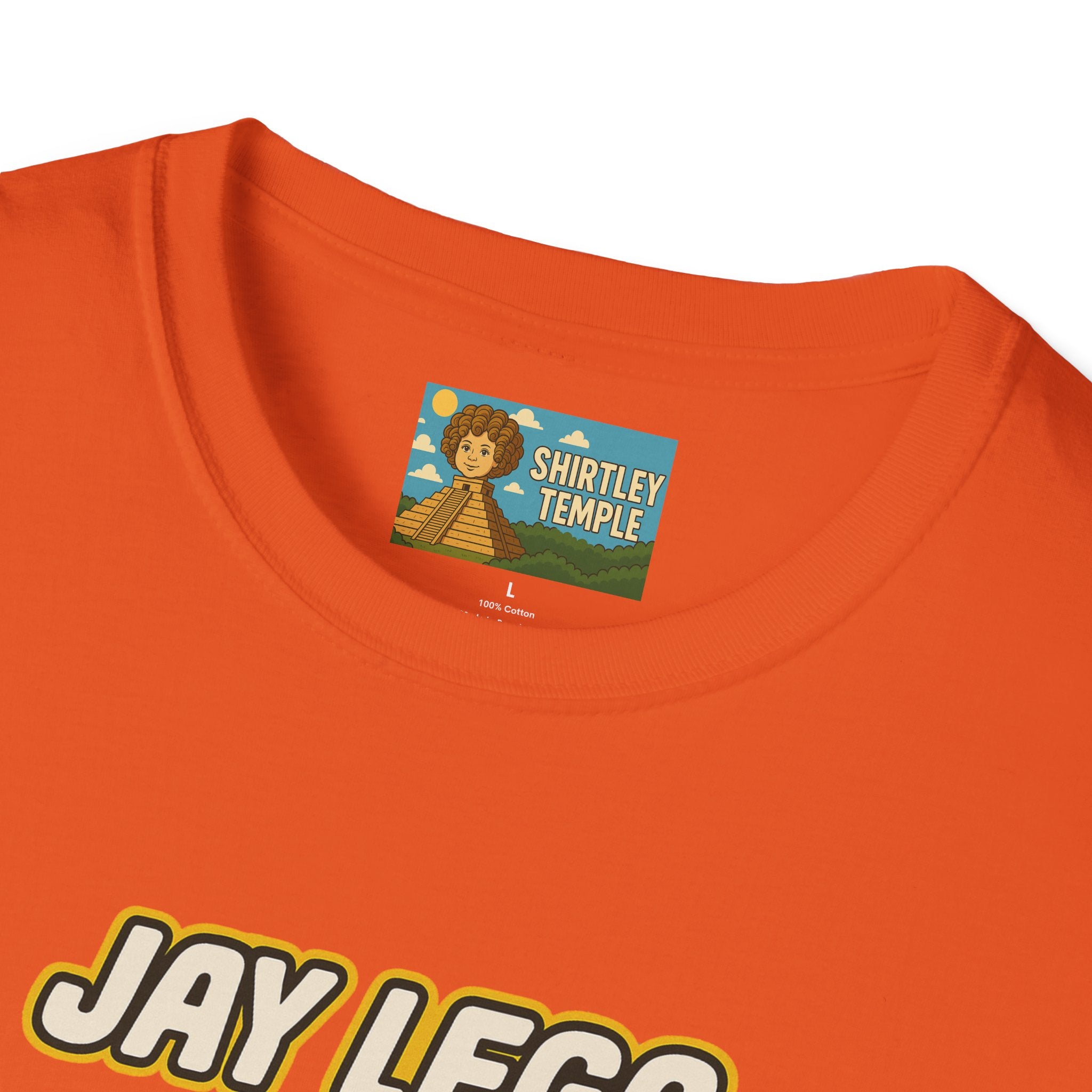 Jay Lego Funny Shirt Parody Apparel, Comedy Tribute, Lego Person, Jay Leno Mashup