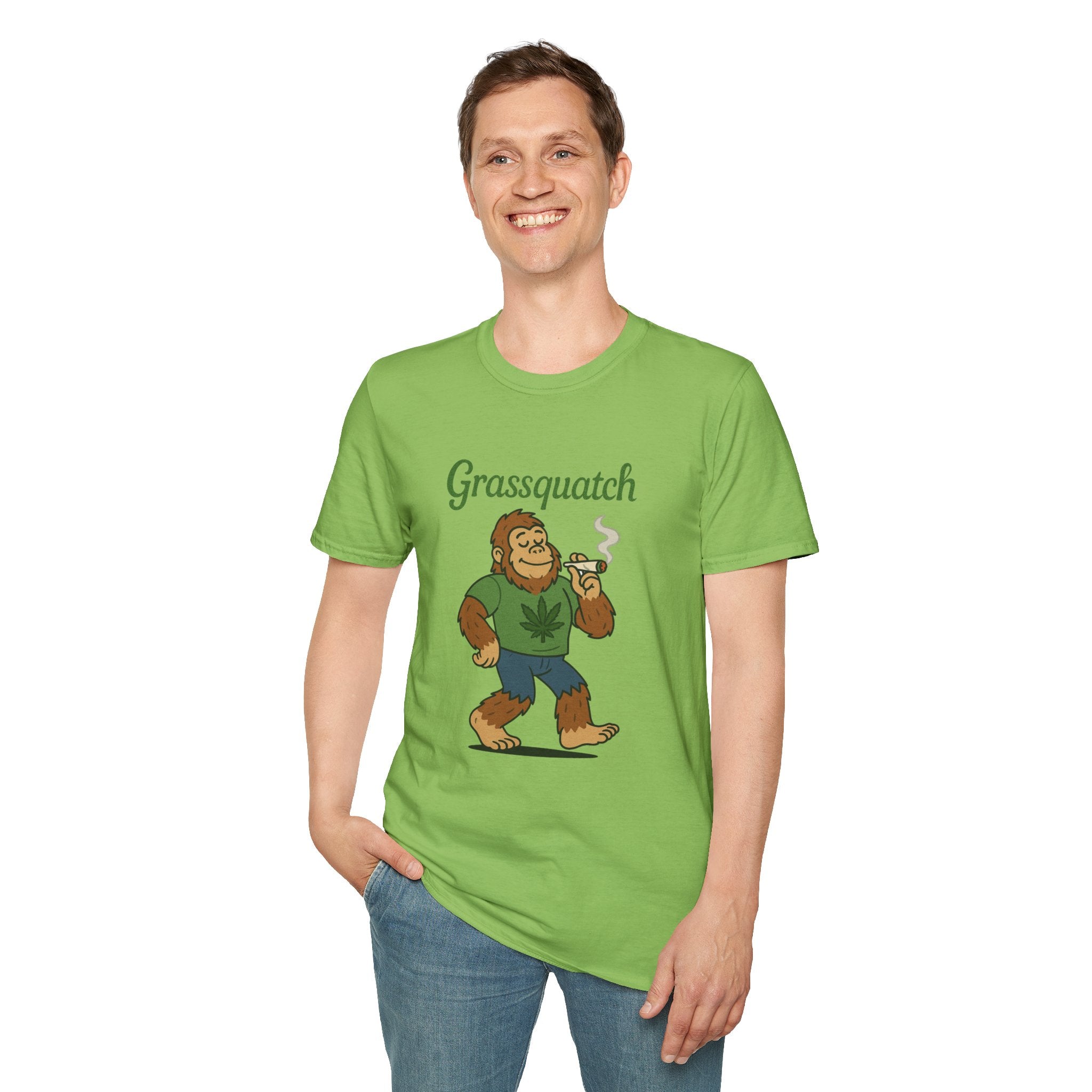 Grassquatch funny shirt mashup sasquatch and a stoner