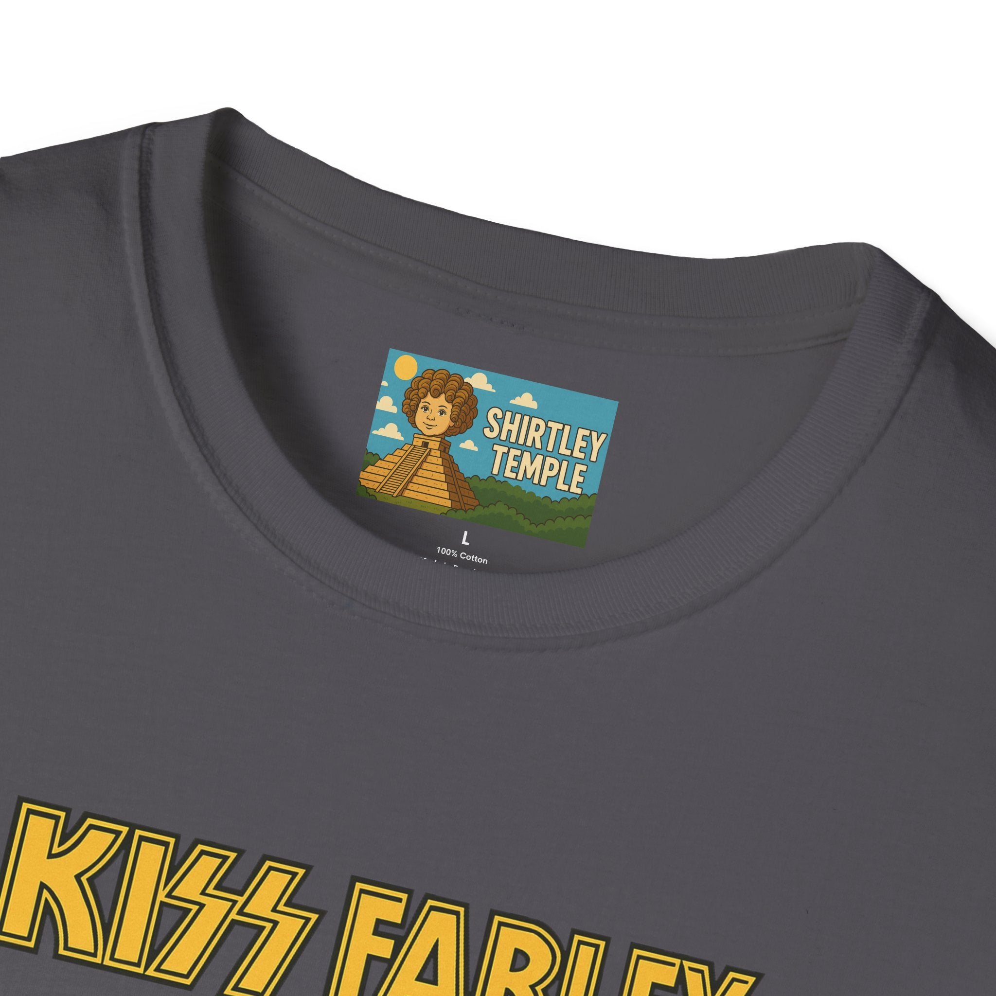 Kiss Farley T-Shirt, Rock Band Chris Farley Tribute Shirt, Funny Parody Mashup Tee, Unisex Softstyle Top, Gift for Music Lovers