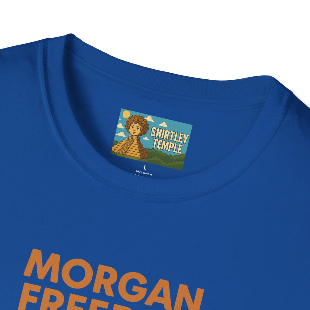 Morgan Freeboy Tribute T-Shirt, Funny Parody Tee, Morgan Freeman Wordplay Shirt, Unisex Softstyle, Gift for Comedy Lovers, Pop Culture Top