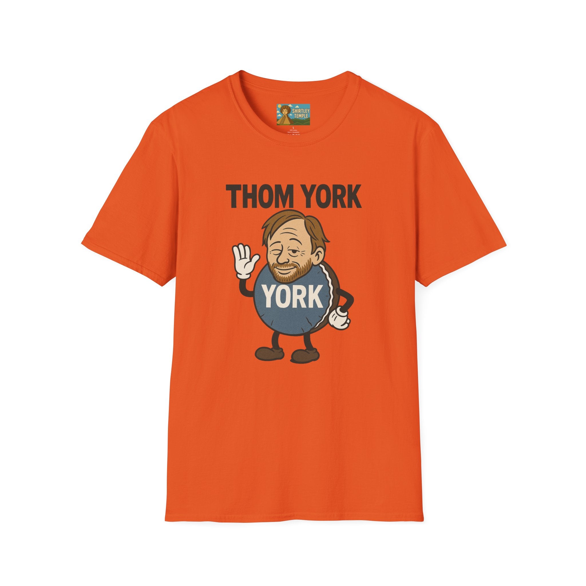Thom York Peppermint Patty T-Shirt, Radiohead Musician Gift, Alternative Rock Tee, Funny Singer Shirt, Softstyle Unisex Top
