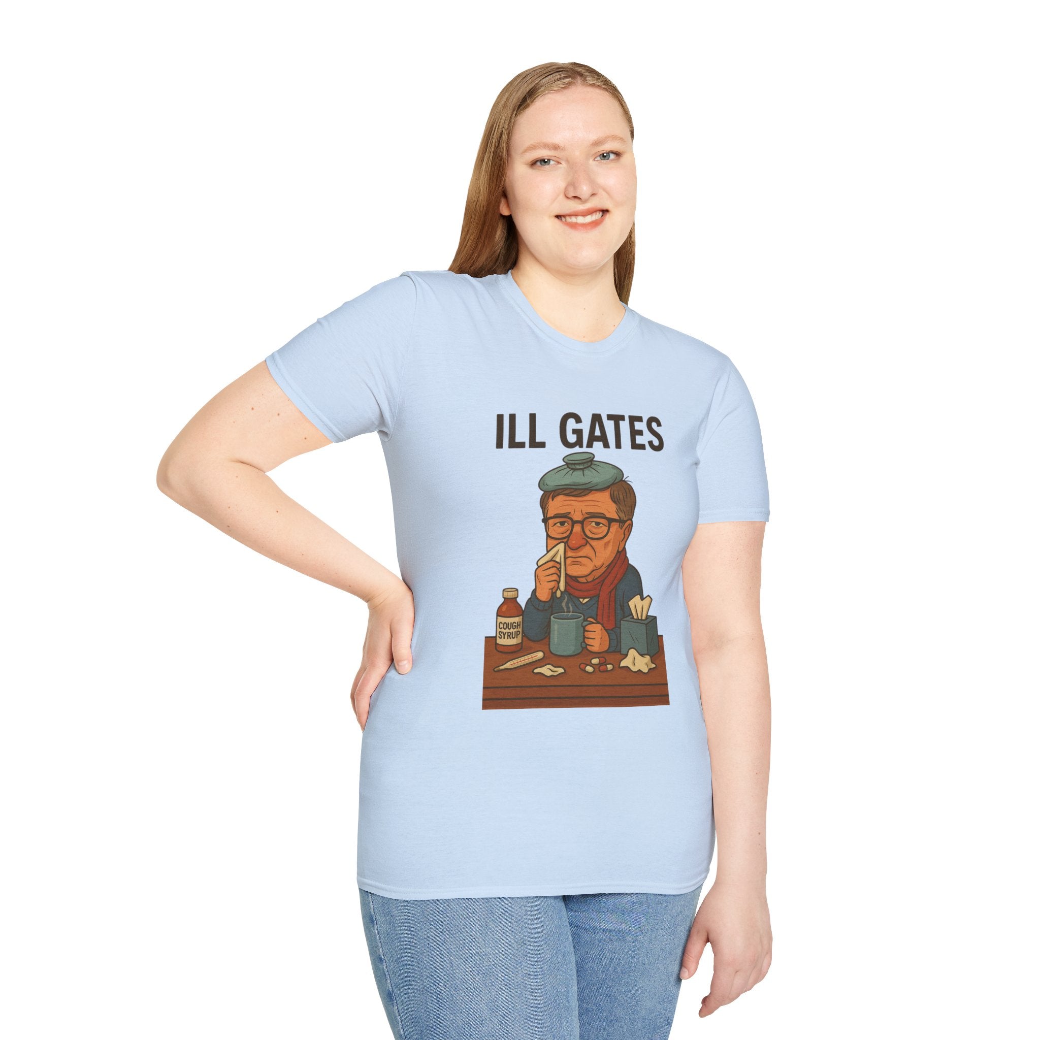 Ill Gates Funny T-Shirt, Bill Gates Parody Tee, Comedy Apparel, Unisex Softstyle Shirt