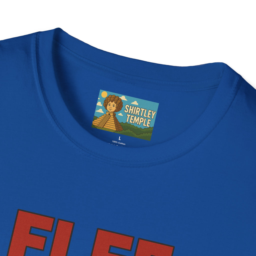 Flee funny shirt pun wordplay Flea red hot chili peppers running away fleeing