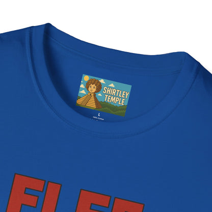 Flee funny shirt pun wordplay Flea red hot chili peppers running away fleeing