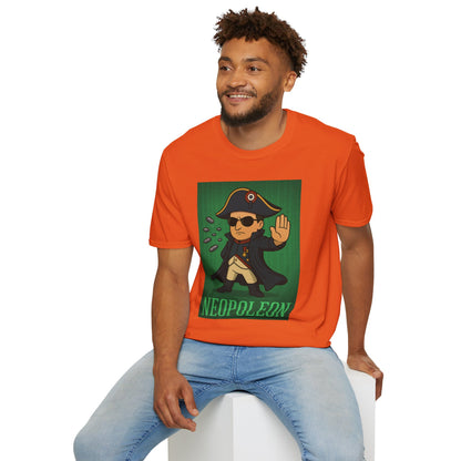Neopoleon Mashup Unisex Softstyle T-Shirt, Parody Tee for Movie Fans, Humorous Wordplay Shirt, Pop Culture Gift, Napoleon Matrix Neo Tee