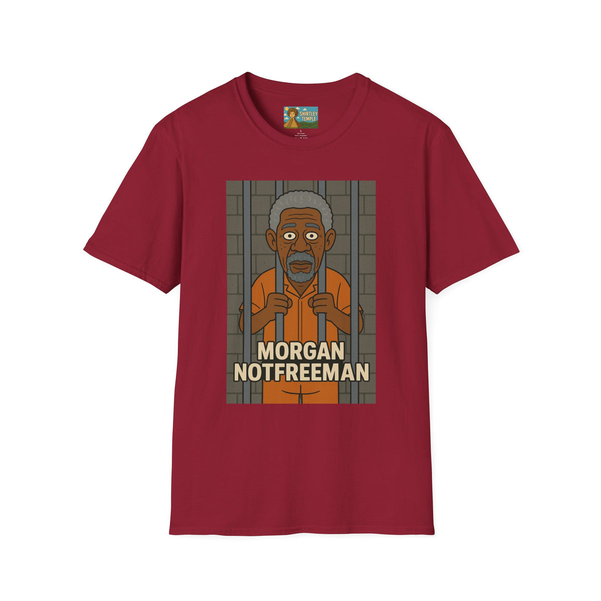 Morgan Notfreeman T-Shirt, Funny Parody Wordplay Tee, Unisex Softstyle Shirt, Morgan Freeman Not Free Comedy, Tribute Irony