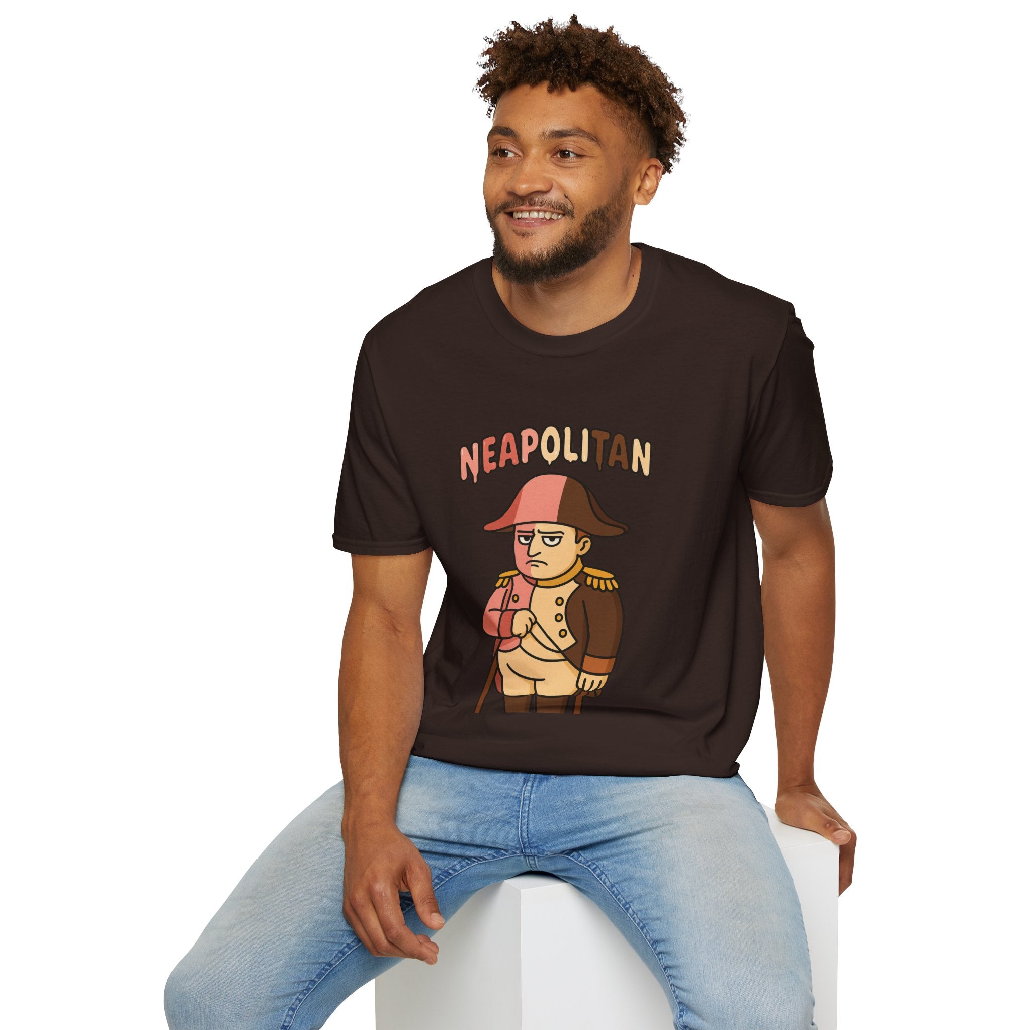 Neapolitan funny mashup shirt, Napoleon Bonaparte Ice Cream Parody Tshirt, Comedy Mashup Tee, Softstyle Unisex Top, Humorous Graphic Tee