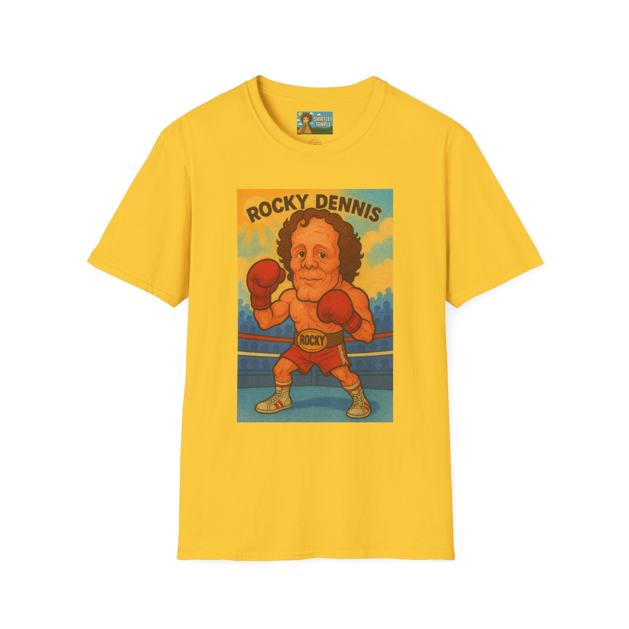 Rocky Dennis The Mask Rocky Mashup T-Shirt, Funny Movie Crossover Tee, Rocky Balboa Gift Shirt, Unisex Softstyle Top
