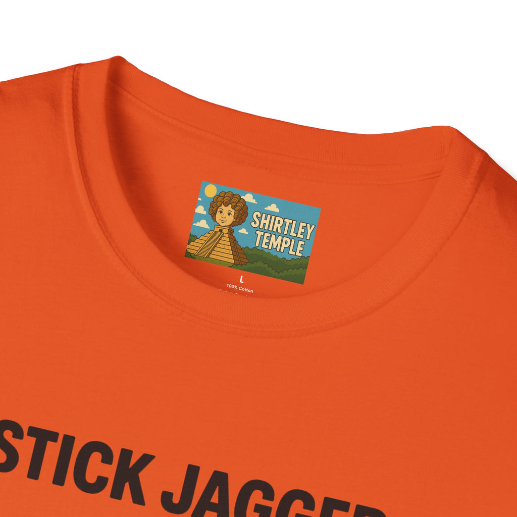 Stick Jagger Funny Shirt, Stick Figure Parody Wordplay T-Shirt, Pun Mashup Tee, Humorous Graphic Top, Sarcastic Slogan Clothing