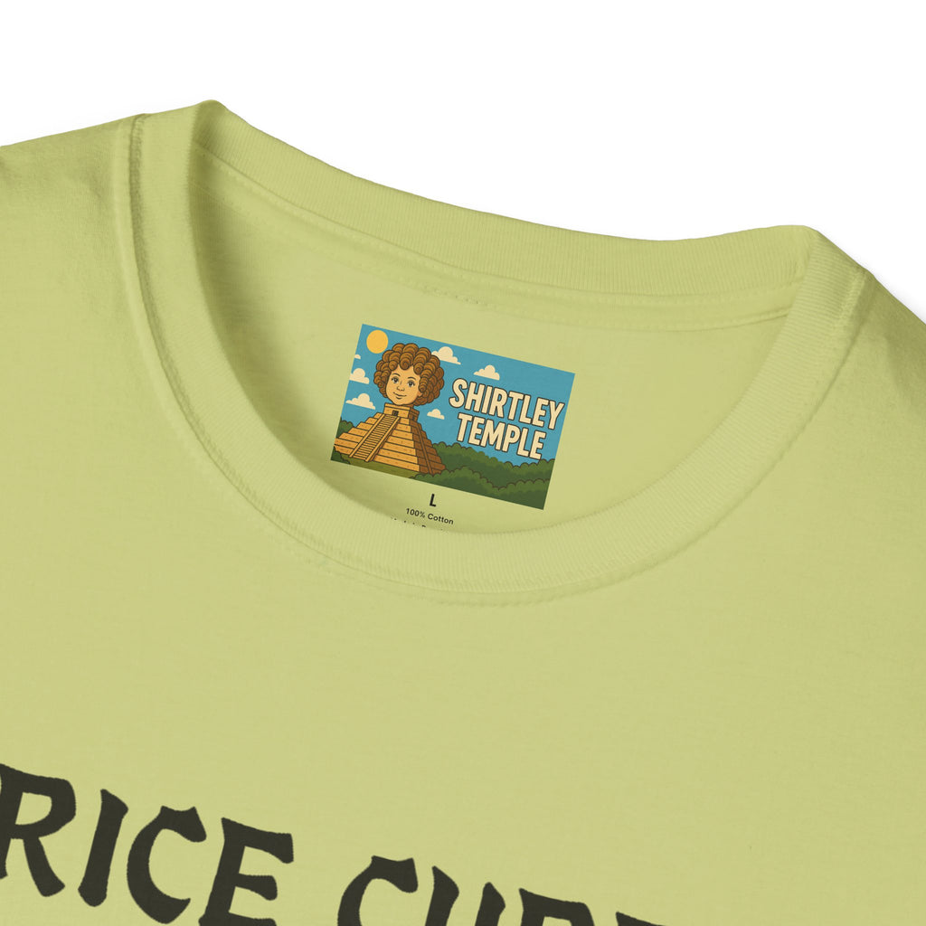 Rice Cube Funny T-Shirt, Ice Cube Asian Parody Shirt, Wordplay Tee, Hip-Hop Music Fan Gift, Unisex Softstyle Top