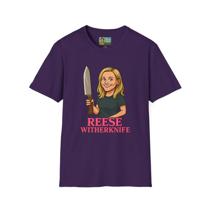 Reese Witherknife Funny Shirt, Comedy Parody Actress Tee, Unisex Softstyle T-Shirt, Wordplay Giant Knife Top, Gift for Movie Lovers, Pop