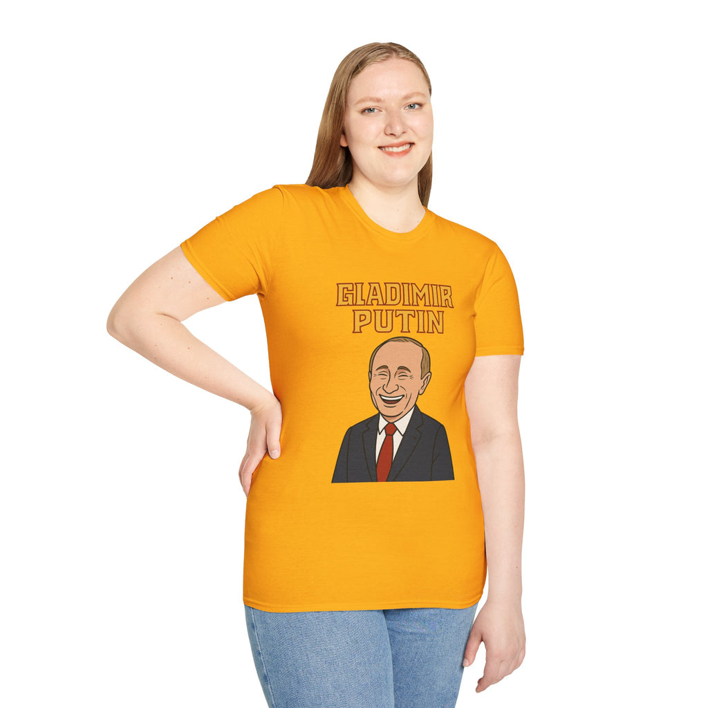 Gladimir Putin funny shirt wordplay vladimir putin being glad