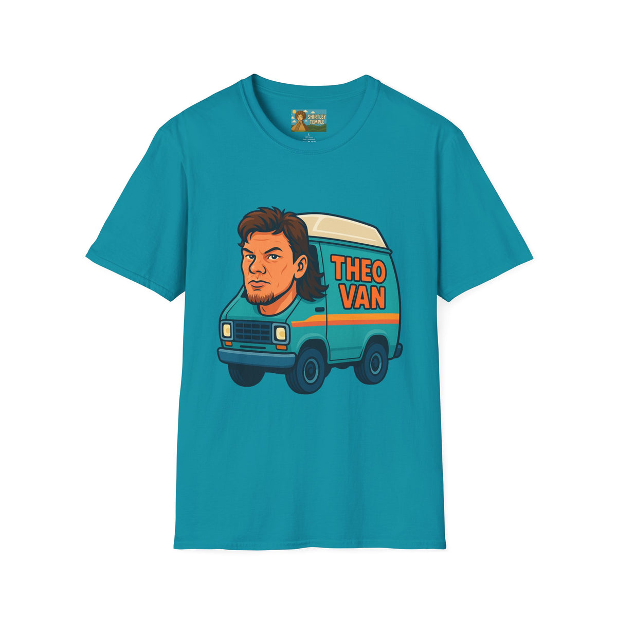 Theo Van (Theo Von + Van = Theo Van) Funny Tribute T-Shirt, Comedy Mashup Tee, Comedian Parody Shirt, Unisex Softstyle Top, Van Lover Gift