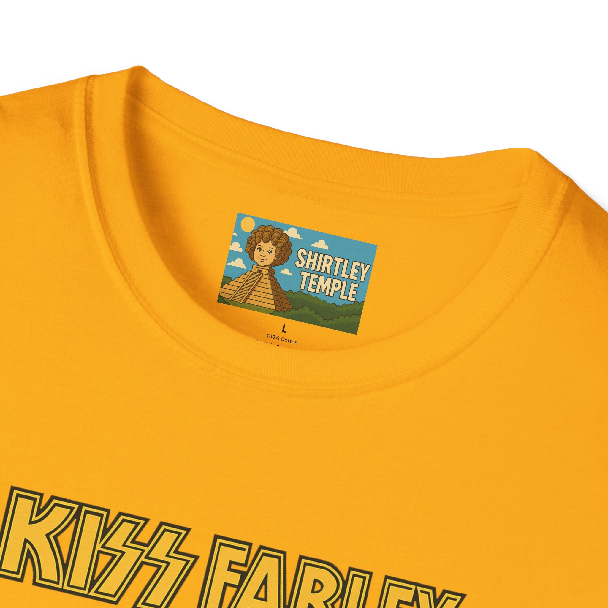 Kiss Farley T-Shirt, Rock Band Chris Farley Tribute Shirt, Funny Parody Mashup Tee, Unisex Softstyle Top, Gift for Music Lovers