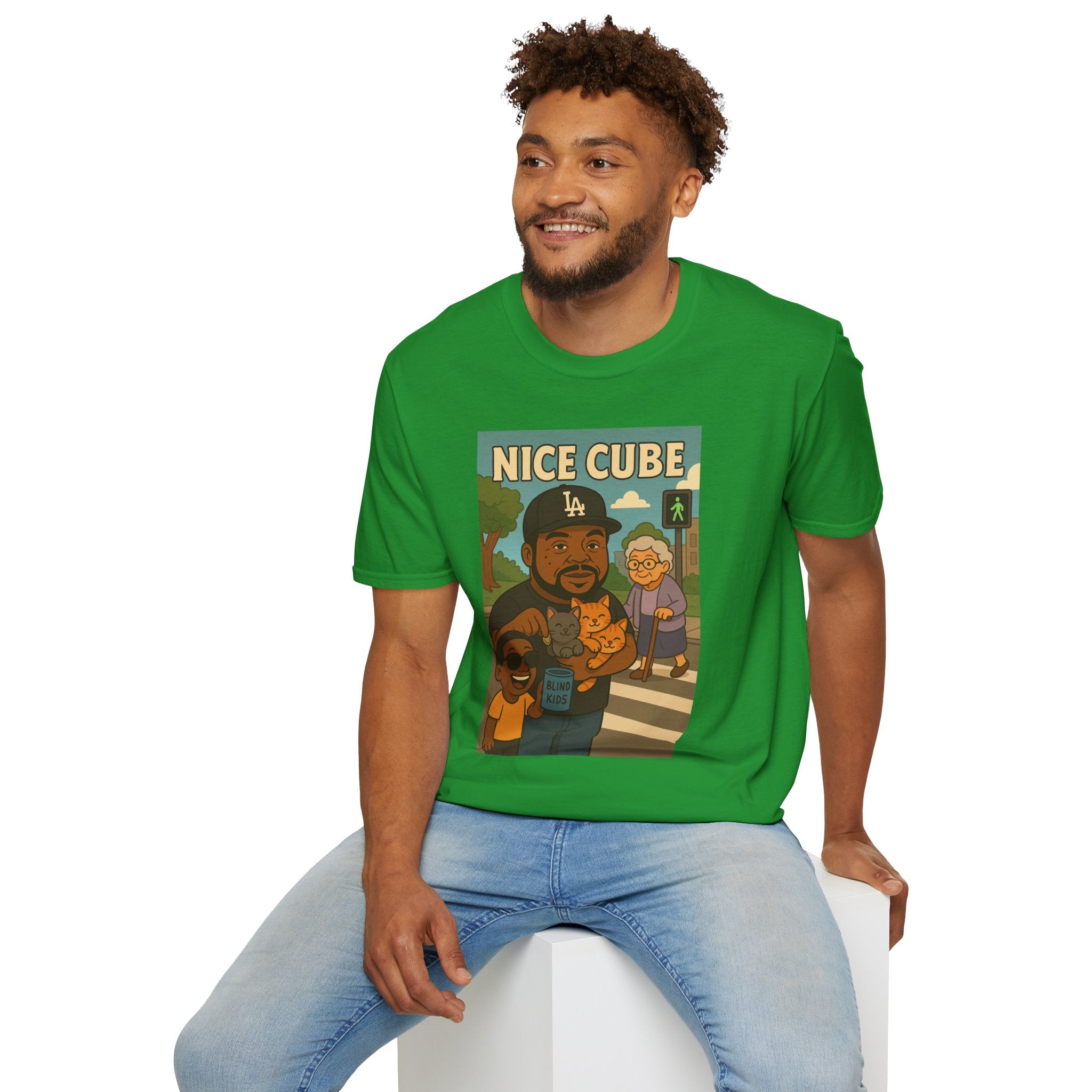 Nice Cube Funny Parody T-Shirt, Ice Cube Tribute Tee, Humorous Wordplay Top, Cool Gift for Hip Hop Fans, Softstyle Shirt