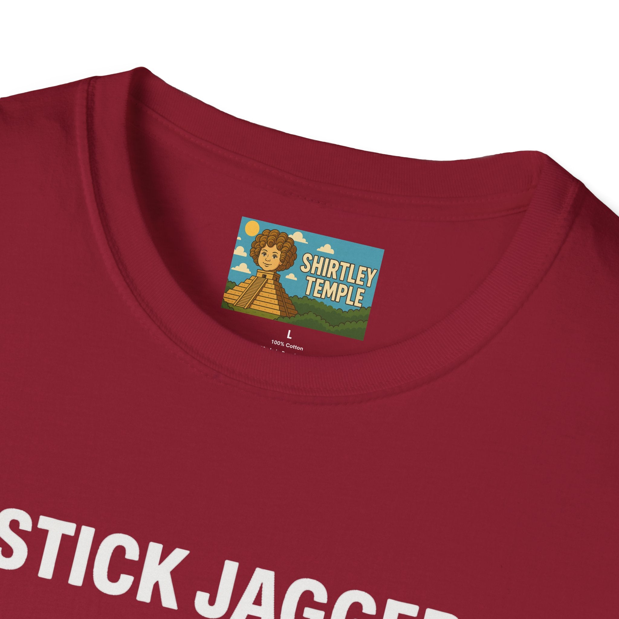 Stick Jagger Funny Shirt, Stick Figure Parody Wordplay T-Shirt, Pun Mashup Tee, Humorous Graphic Top, Sarcastic Slogan Clothing
