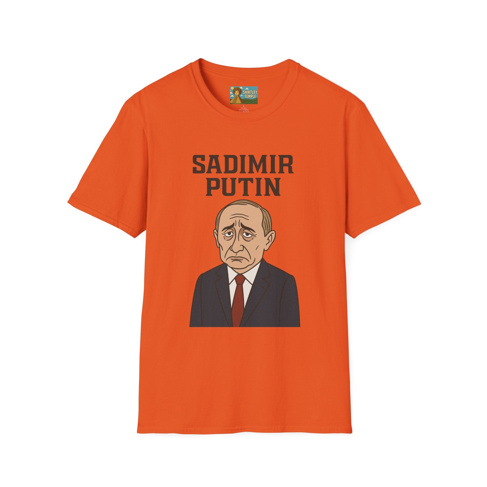 Sadimir Putin Funny T-Shirt, Vladimir Putin Parody Tee, Sad Person Comedy Shirt, Wordplay Humor Top