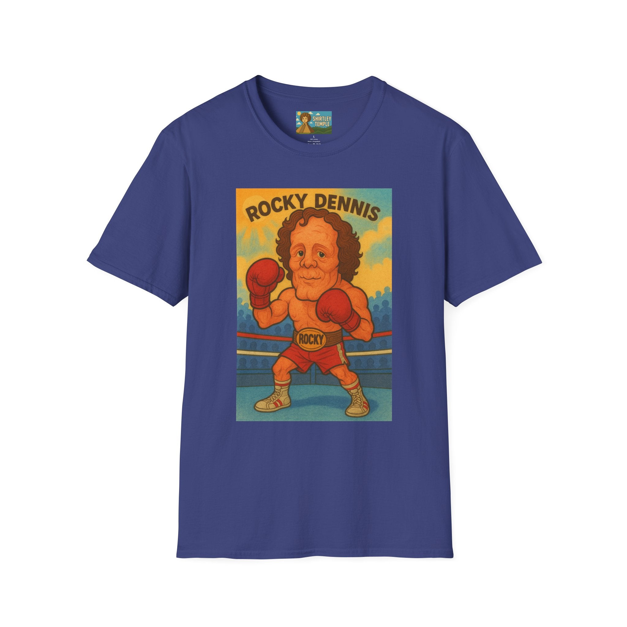 Rocky Dennis The Mask Rocky Mashup T-Shirt, Funny Movie Crossover Tee, Rocky Balboa Gift Shirt, Unisex Softstyle Top