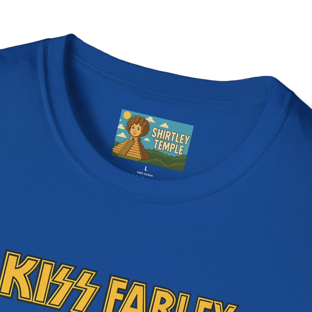 Kiss Farley T-Shirt, Rock Band Chris Farley Tribute Shirt, Funny Parody Mashup Tee, Unisex Softstyle Top, Gift for Music Lovers