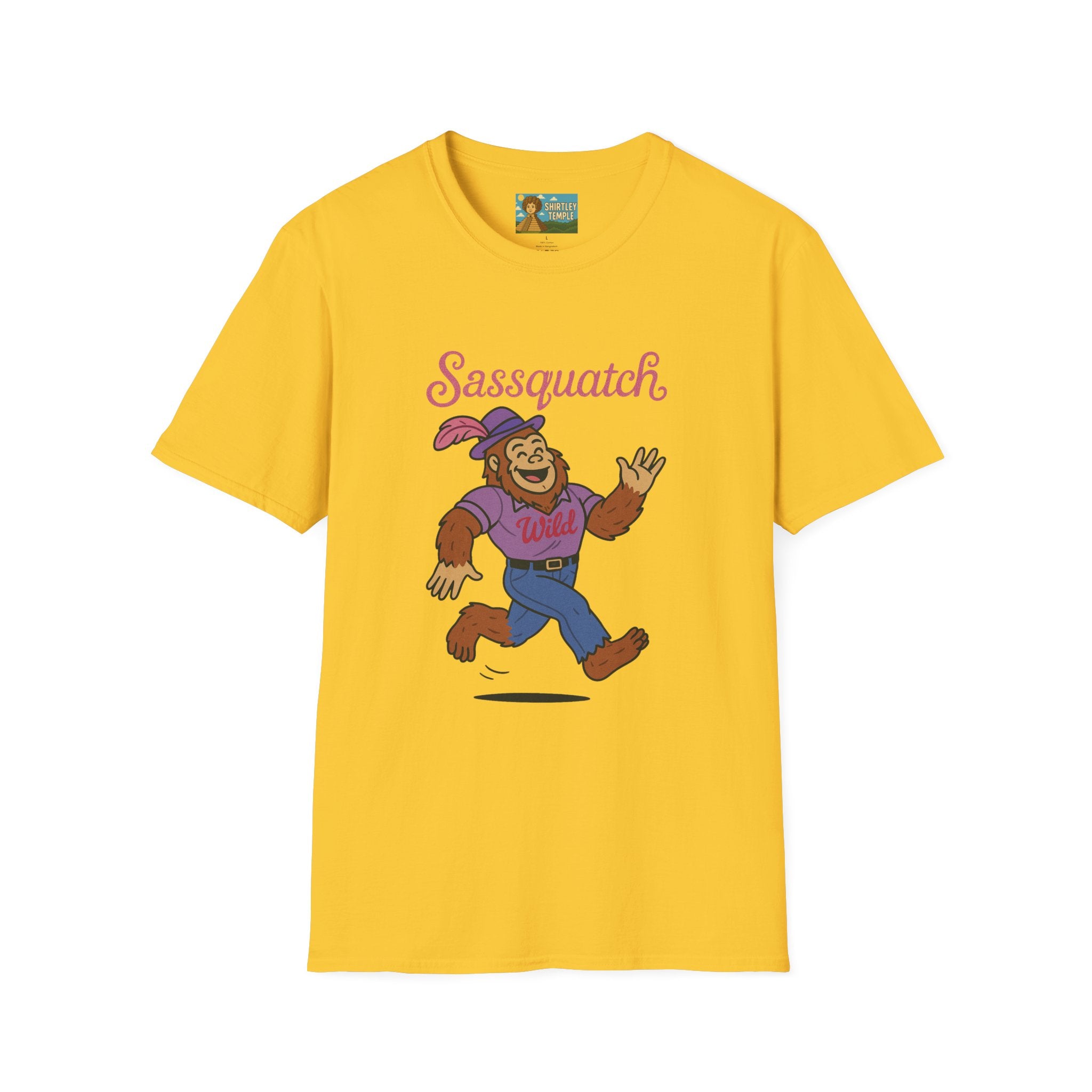 Sassquatch Unisex T-Shirt, Funny Sasquatch Shirt with Sassy Flair, Comedy Parody Tee, Wordplay Design, Bigfoot Graphic Shirt