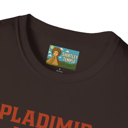Pladimir Vutin T-Shirt, Funny Putin Parody Shirt, Plaid Person Pun Tee, Comedy Putin Plaid Top, Vladimir Putin Plaid Wordplay Apparel