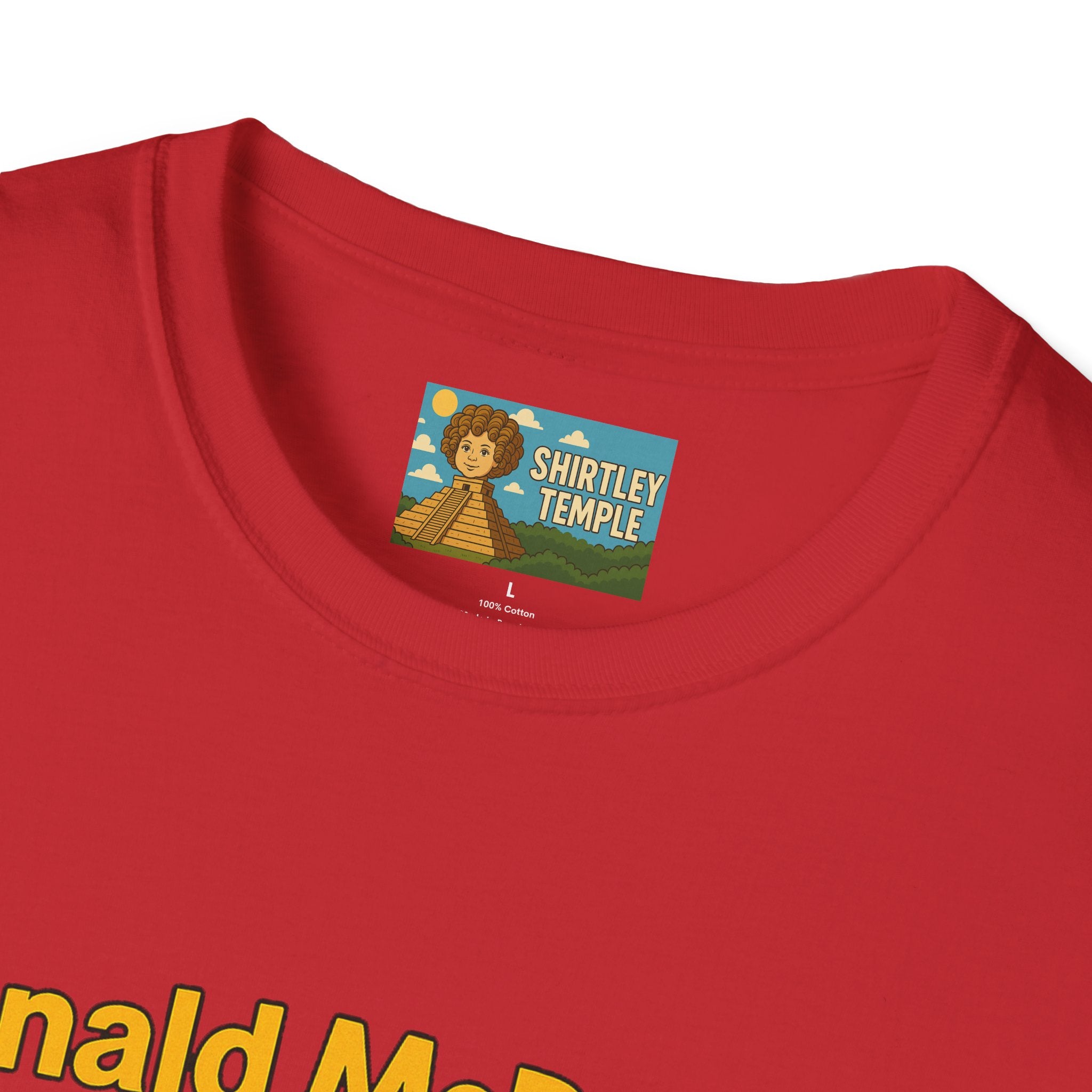 Donald McDonald Mashup T-Shirt, Trump Parody Tee, Funny Fast Food Shirt, Unisex Softstyle Top, Political Humor Gift