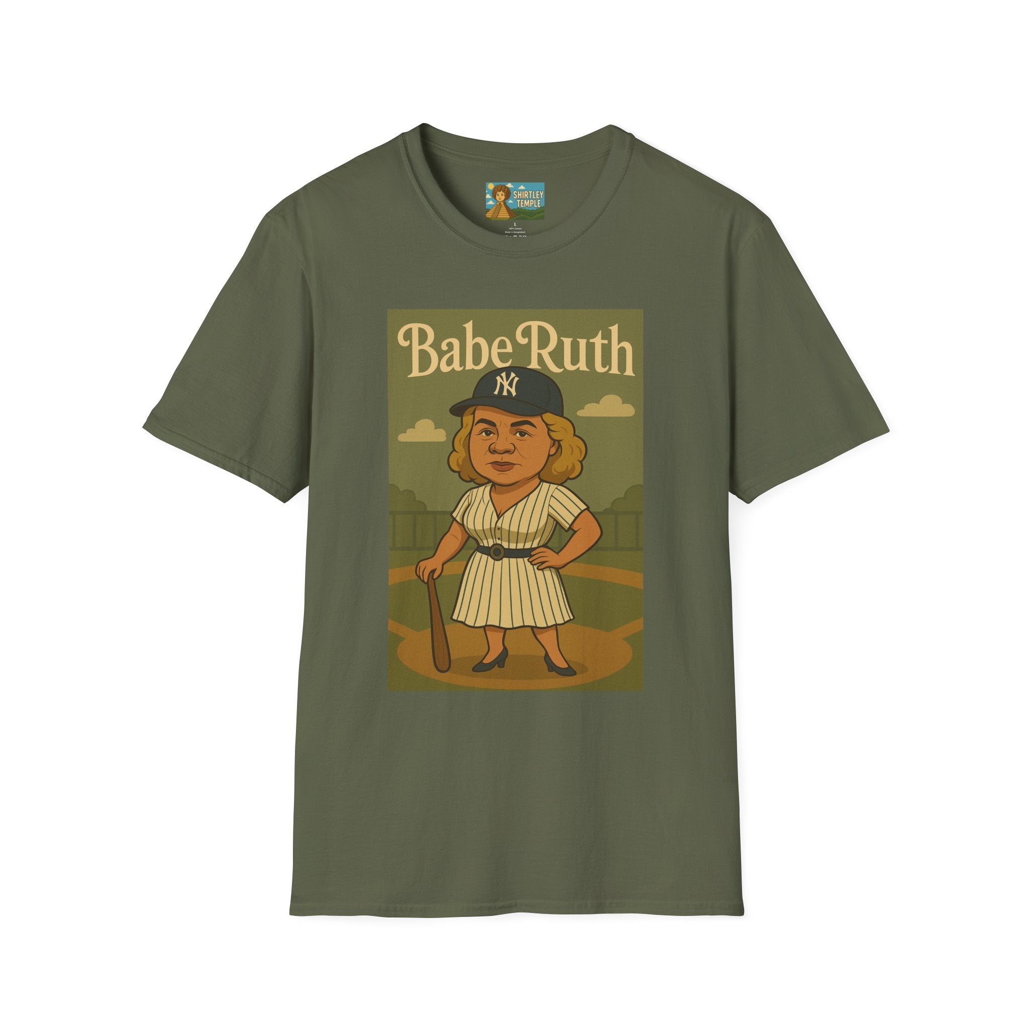 Babe Ruth funny wordplay pun baseball star remagined as a babe vintage nerd gift