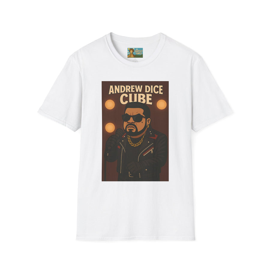 Andrew Dice Cube funny mashup Comedian T-Shirt, Humorous Wordplay Tee, Unisex Softstyle Top