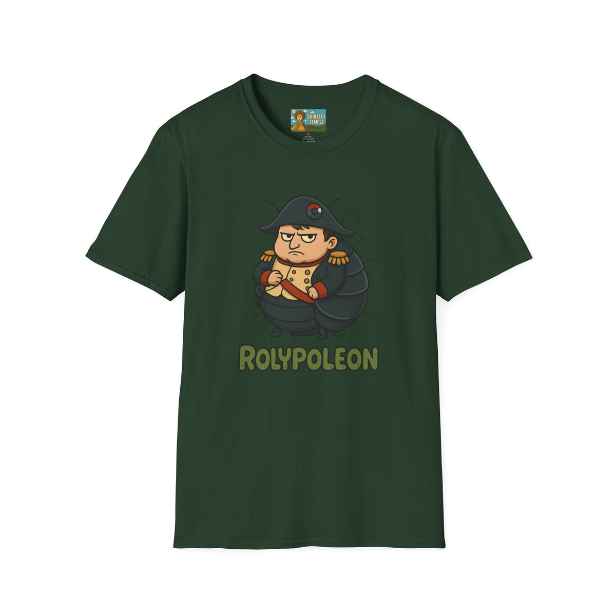 Rolypoleon Funny Shirt Mashup Parody Unisex Softstyle T-Shirt, Roly Poly and Napoleon Comedy Wordplay Tee, Humorous Graphic Tee, Novelty
