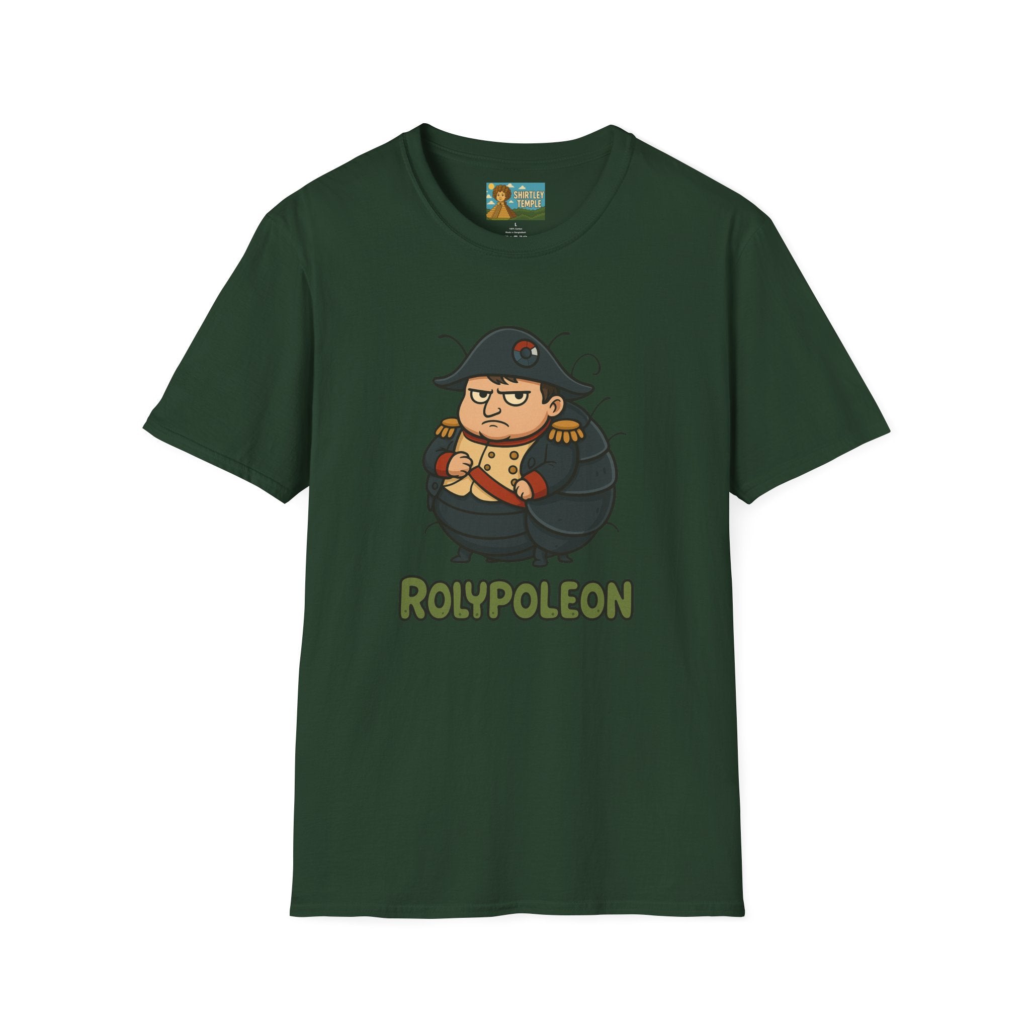 Rolypoleon Funny Shirt Mashup Parody Unisex Softstyle T-Shirt, Roly Poly and Napoleon Comedy Wordplay Tee, Humorous Graphic Tee, Novelty