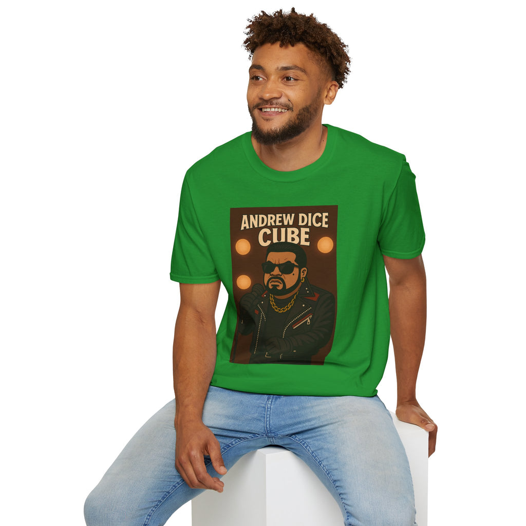 Andrew Dice Cube funny mashup Comedian T-Shirt, Humorous Wordplay Tee, Unisex Softstyle Top
