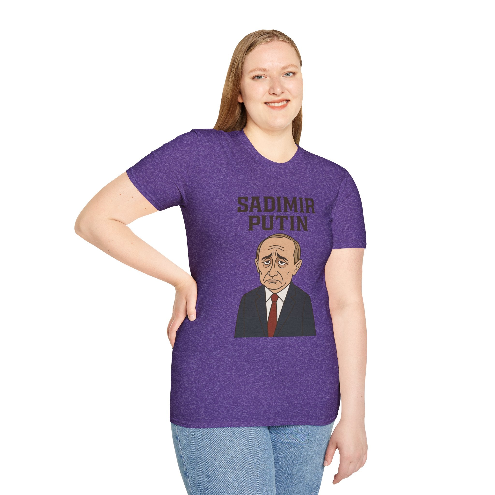 Sadimir Putin Funny T-Shirt, Vladimir Putin Parody Tee, Sad Person Comedy Shirt, Wordplay Humor Top