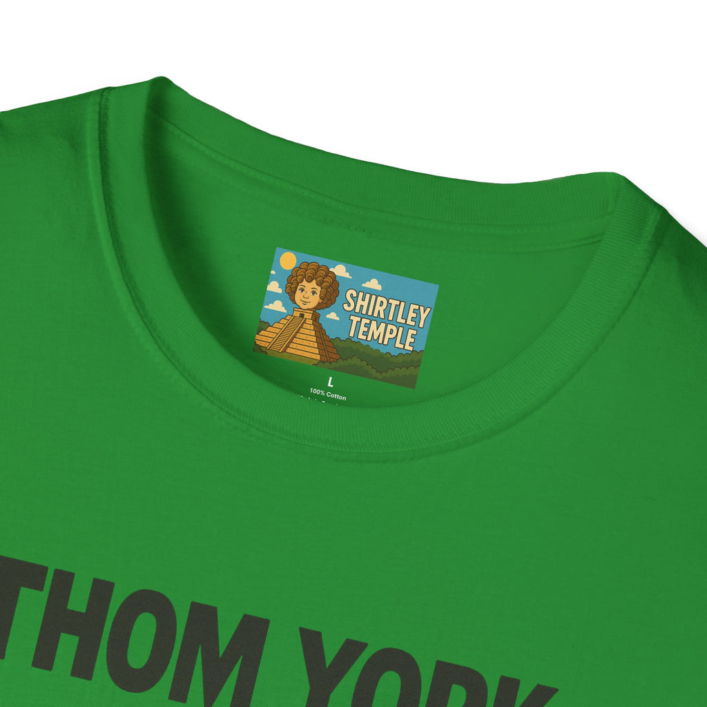 Thom York Peppermint Patty T-Shirt, Radiohead Musician Gift, Alternative Rock Tee, Funny Singer Shirt, Softstyle Unisex Top