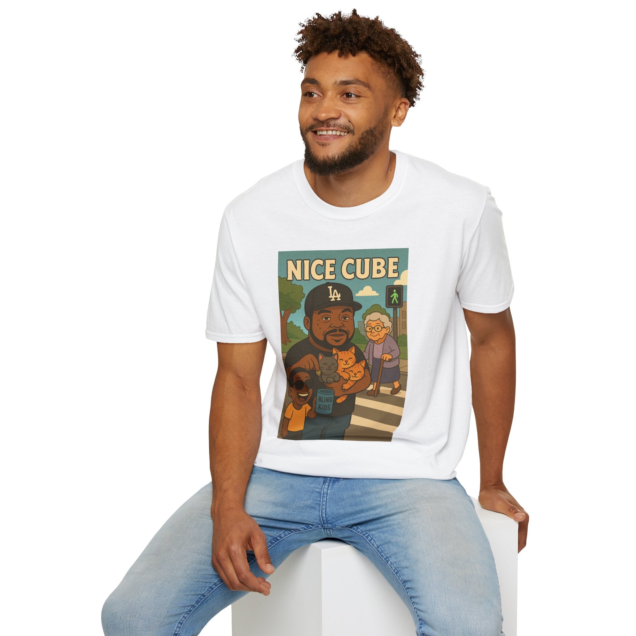 Nice Cube Funny Parody T-Shirt, Ice Cube Tribute Tee, Humorous Wordplay Top, Cool Gift for Hip Hop Fans, Softstyle Shirt
