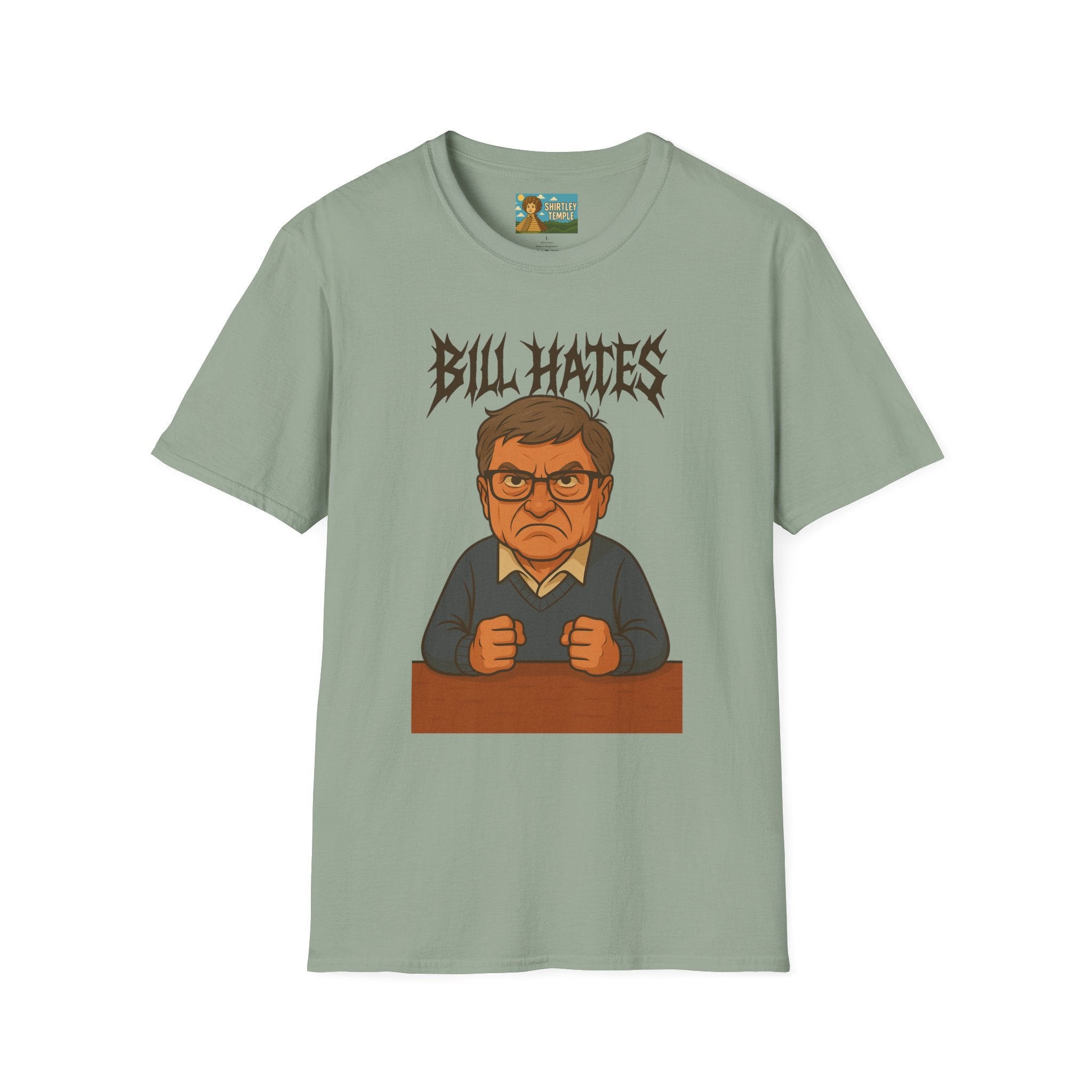 Bill Hates funny shirt parody apparel comedy tribute bill gates as a hateful person