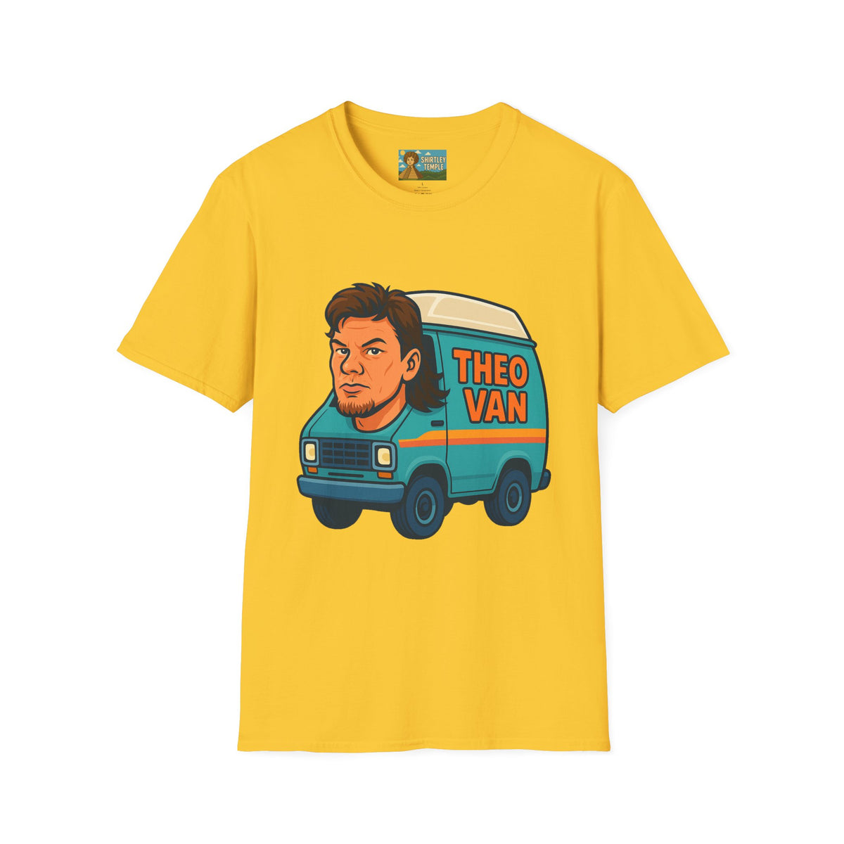 Theo Van (Theo Von + Van = Theo Van) Funny Tribute T-Shirt, Comedy Mashup Tee, Comedian Parody Shirt, Unisex Softstyle Top, Van Lover Gift