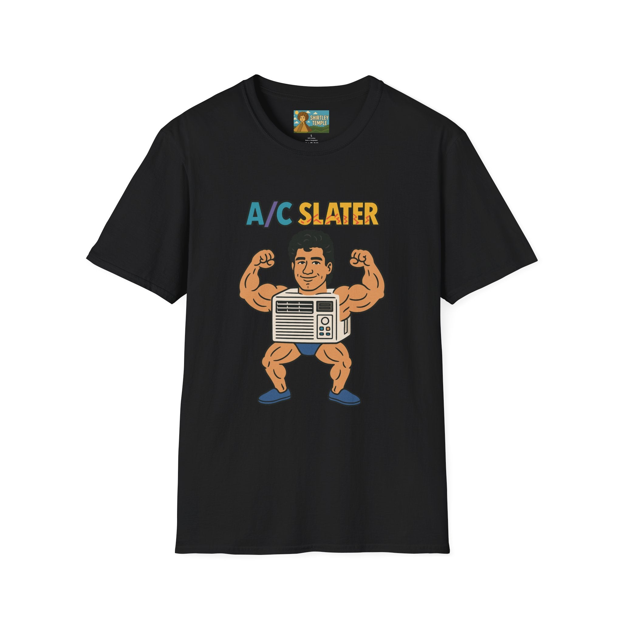 A/C Slater Word Play Unisex Softstyle T-Shirt, Saved by the Bell Tee, Funny Air Conditioner Shirt, Retro 90s Clothing, Vintage TV Fan Gift