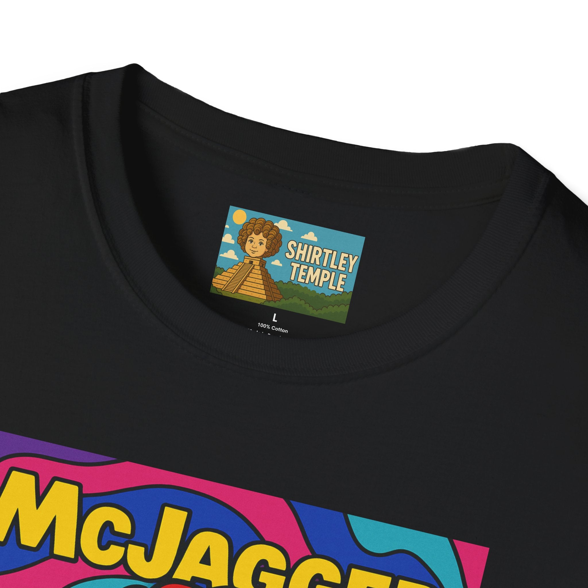 McJagger ver 2 Psychedelic Funny Unisex T-Shirt, Mashup Tribute Tee for Men and Women, Softstyle Shirt for Comedy Fans, Parody Graphic Tee