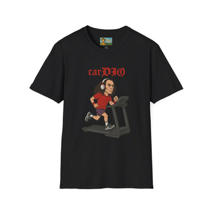 CarDIO funny Parody Unisex T-Shirt, Workout Apparel, Comedy Tribute Tee, Dio Treadmill Shirt, Gym Humor Top