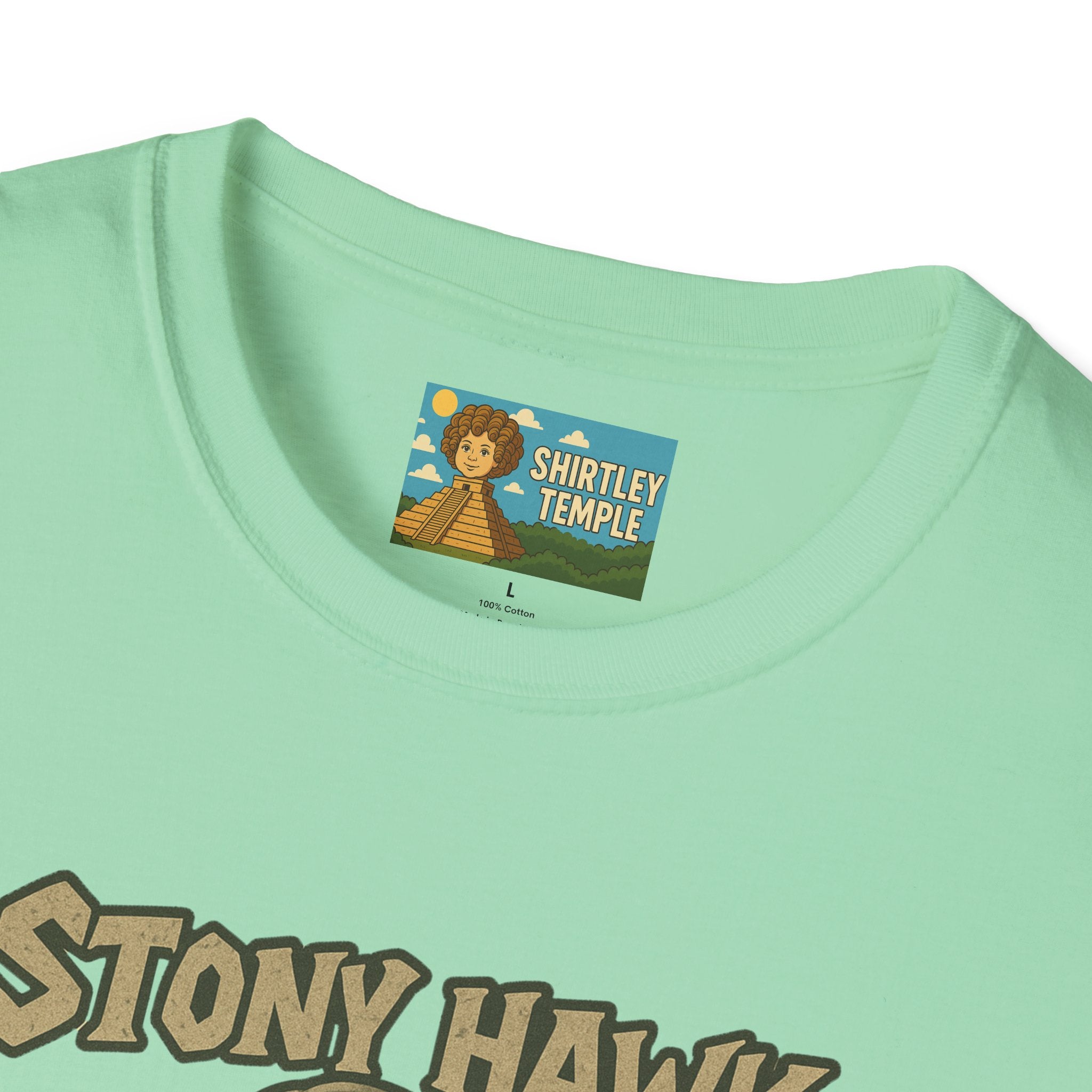 Stony Hawk Unisex T-Shirt, Skateboard Legend Parody Tee, Statue Wordplay Shirt, Funny Skater Gift, Skateboarding Fan Top