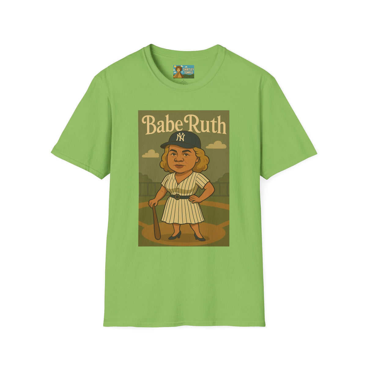 Babe Ruth funny wordplay pun baseball star remagined as a babe vintage nerd gift