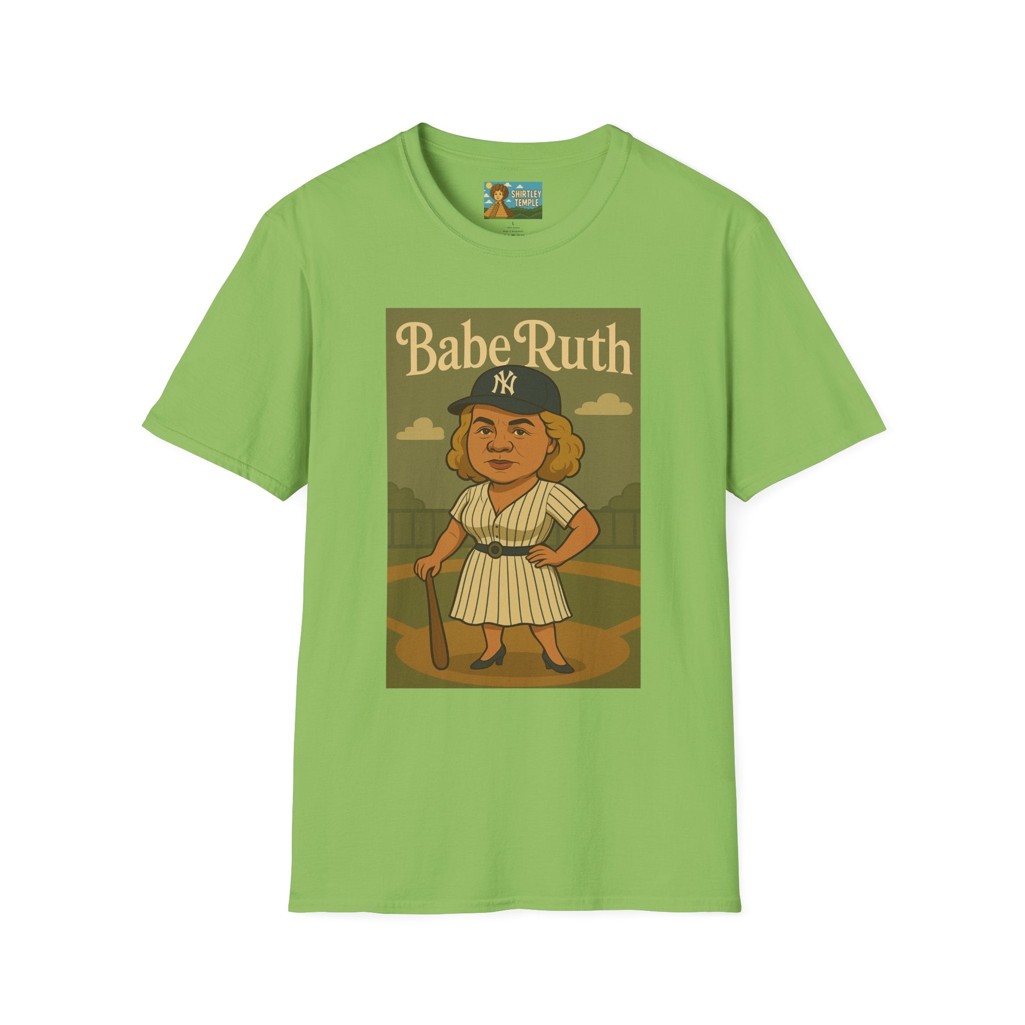 Babe Ruth funny wordplay pun baseball star remagined as a babe vintage nerd gift