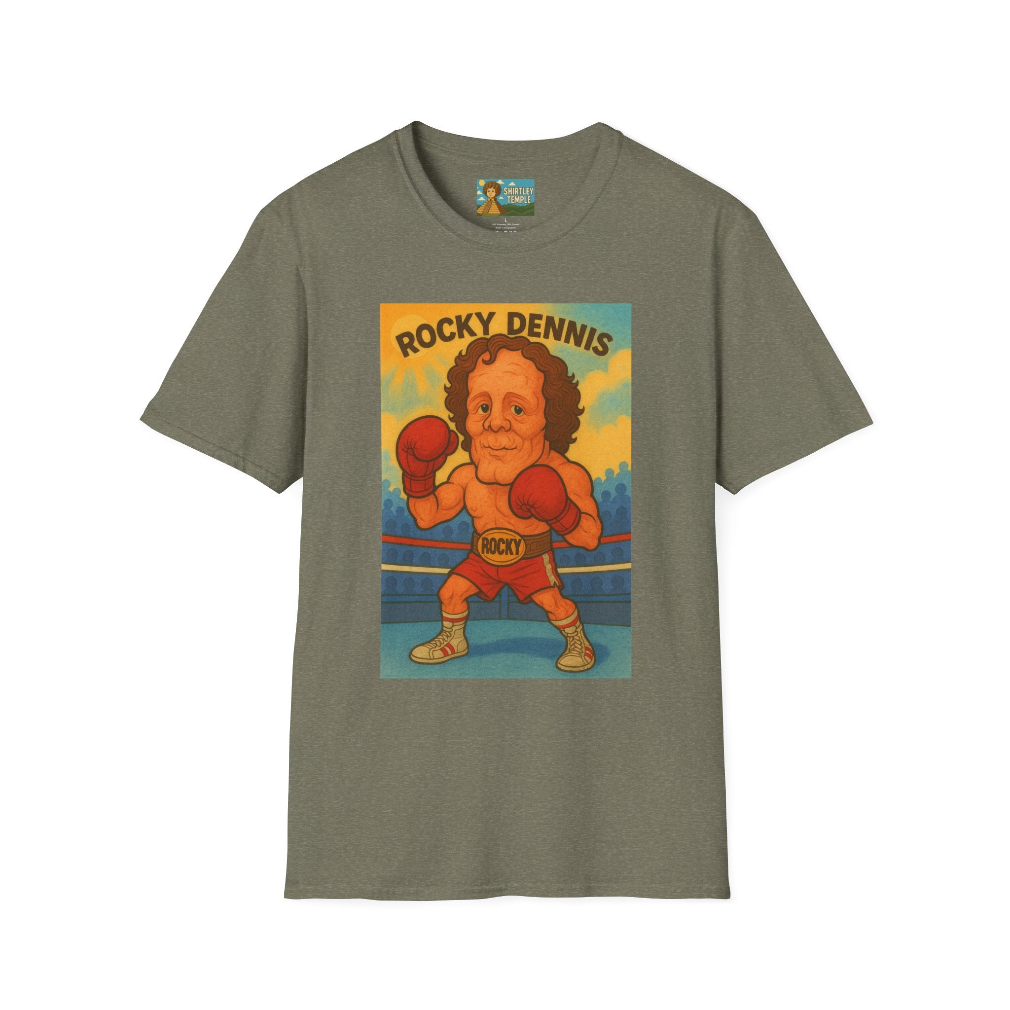 Rocky Dennis The Mask Rocky Mashup T-Shirt, Funny Movie Crossover Tee, Rocky Balboa Gift Shirt, Unisex Softstyle Top