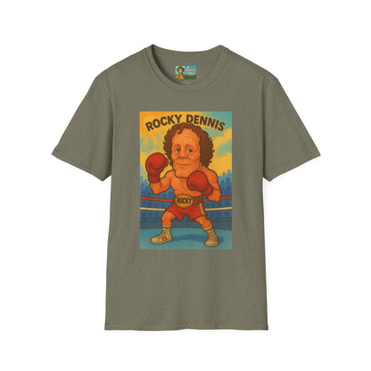 Rocky Dennis The Mask Rocky Mashup T-Shirt, Funny Movie Crossover Tee, Rocky Balboa Gift Shirt, Unisex Softstyle Top