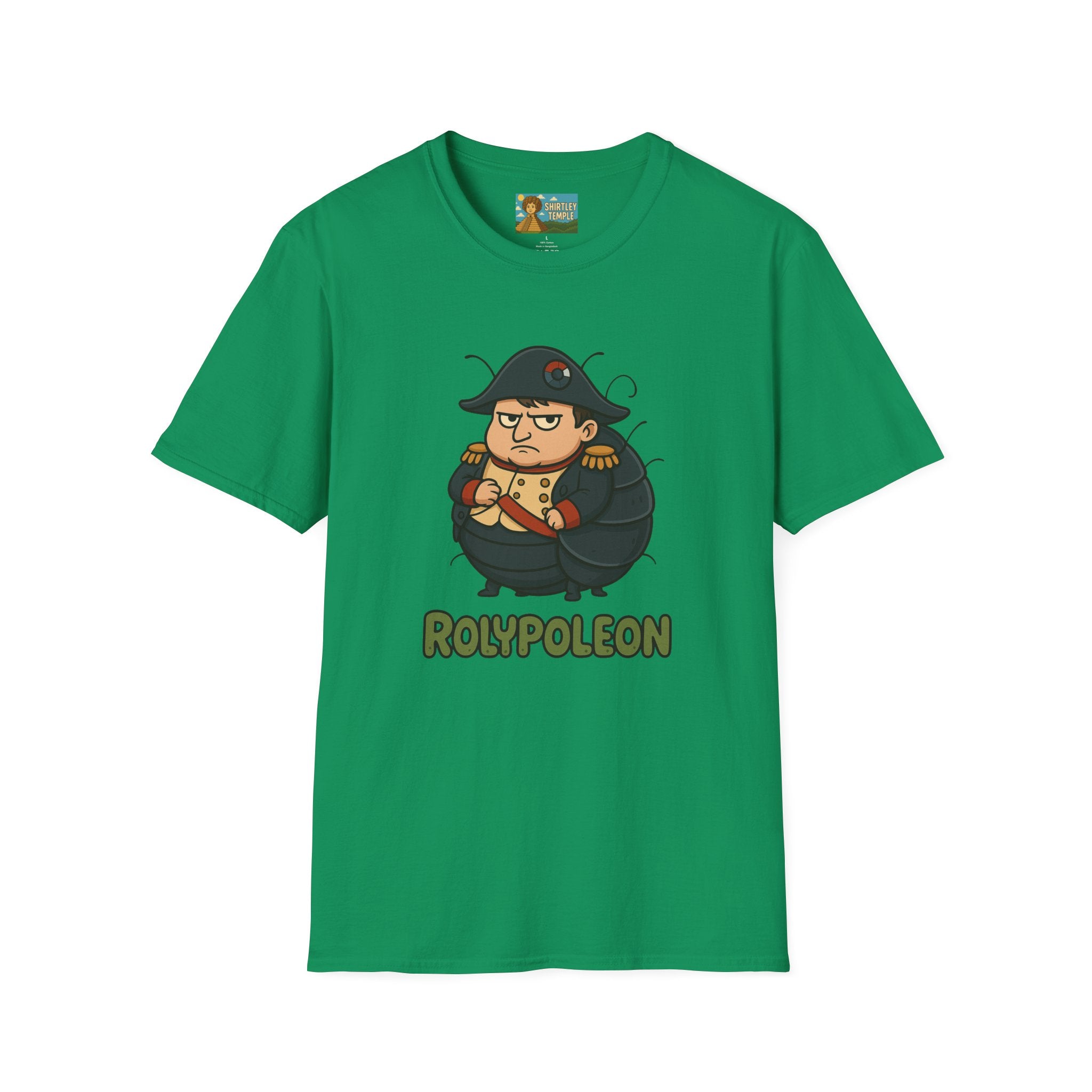 Rolypoleon Funny Shirt Mashup Parody Unisex Softstyle T-Shirt, Roly Poly and Napoleon Comedy Wordplay Tee, Humorous Graphic Tee, Novelty