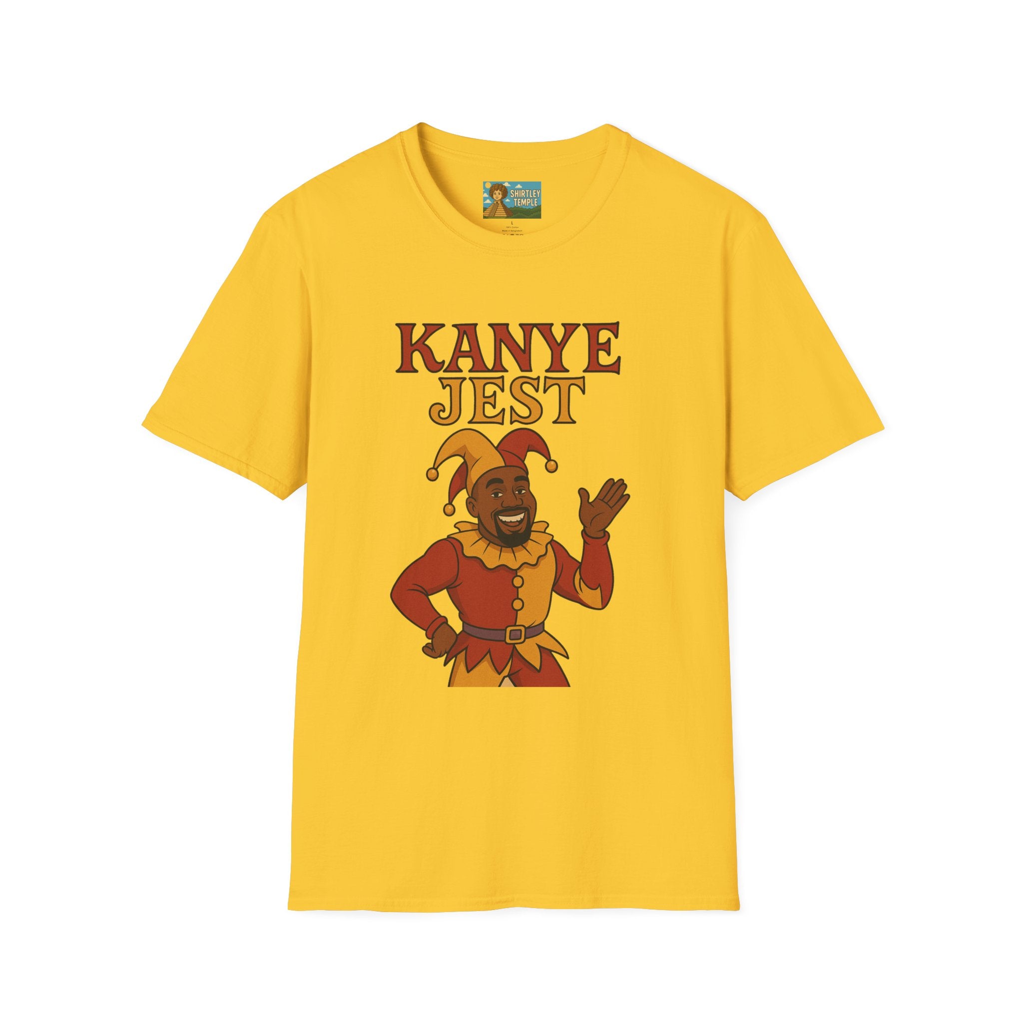 Kanye Jest Funny T-Shirt, Parody Tribute Rapper, Comedy Mashup Meme, Jester Tee, Humorous Graphic Tee